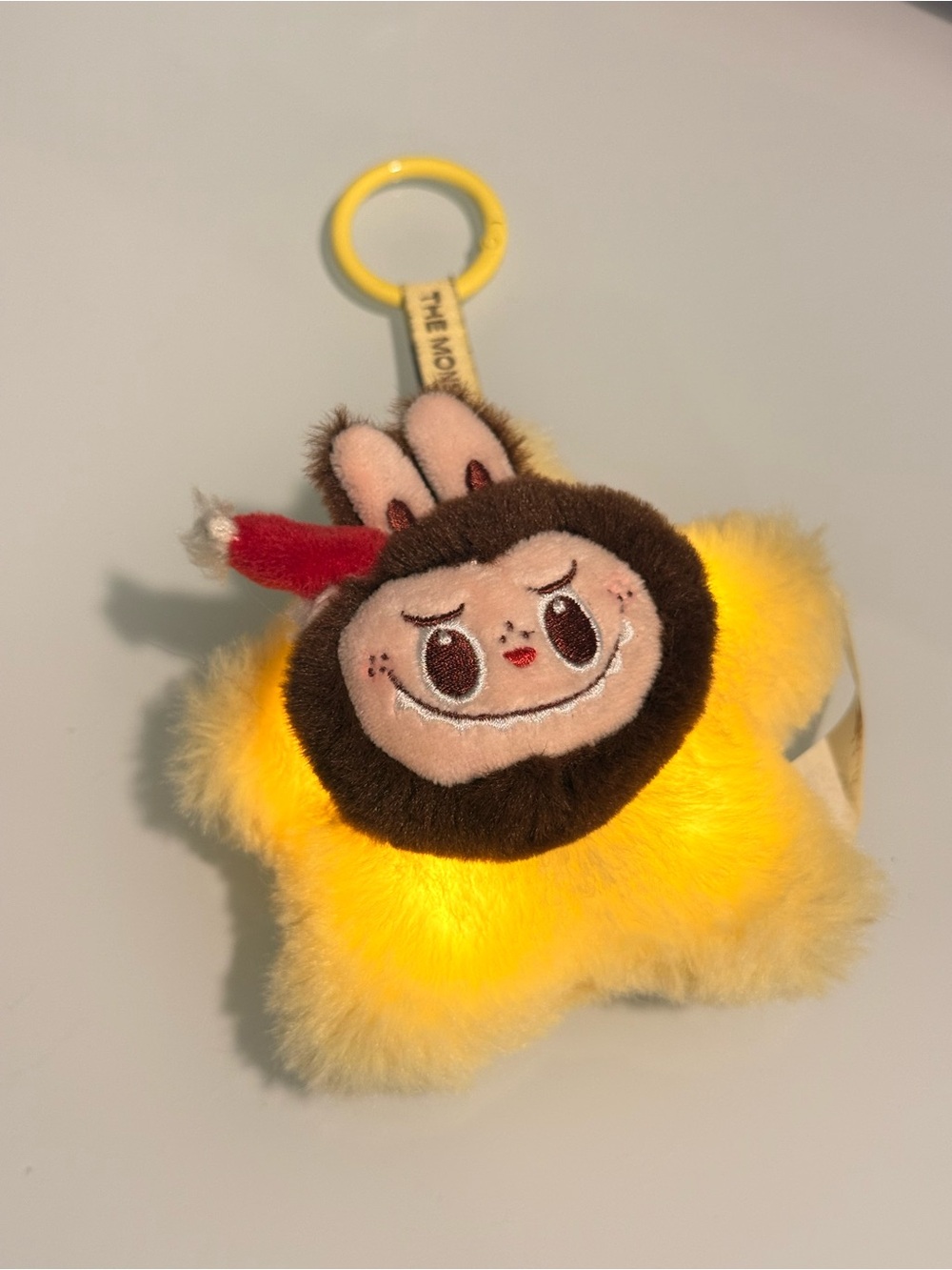 POP MART THE MONSTERS Pippo Sparkly Plush Pendant nwot Labubu Keychain